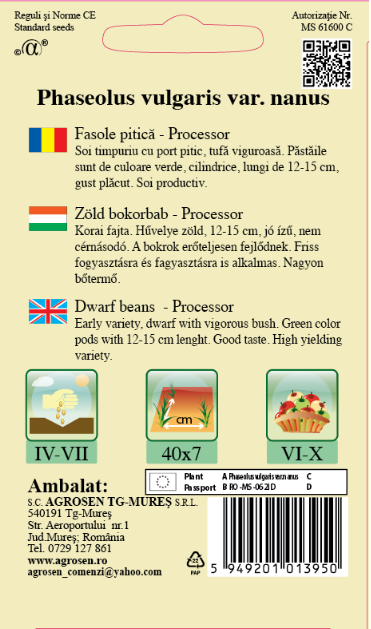 Fasole pitică - Processor