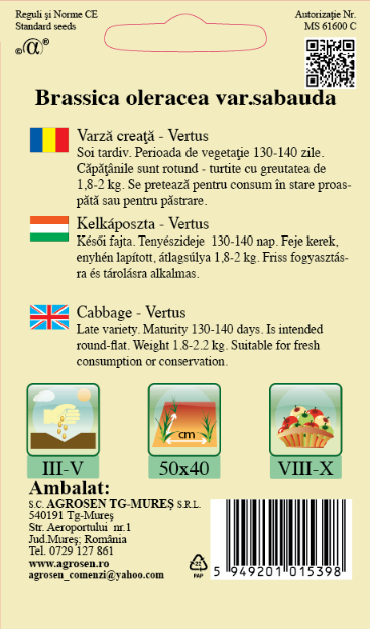 Varză creaţă - Vertus