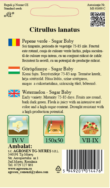 Pepene verde - Sugar Baby
