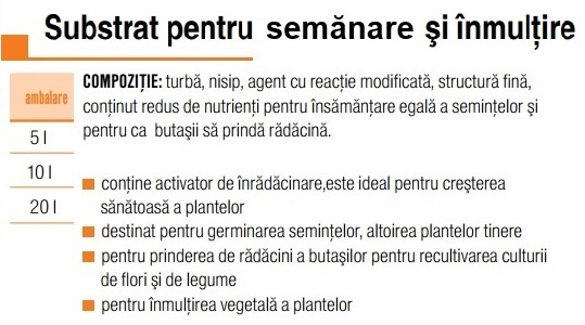 Substrat semănat și înmulțire - AGROCS