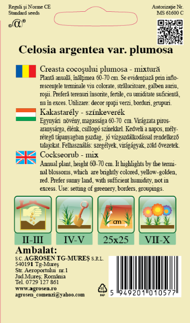 Creasta cocoșului plumosa mix