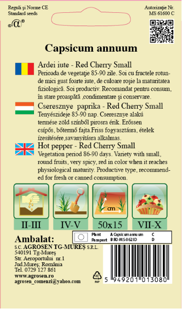 Ardei iute - Red Cherry Small