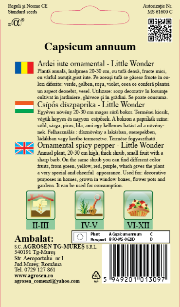 Ardei iute ornamental - Little Wonder
