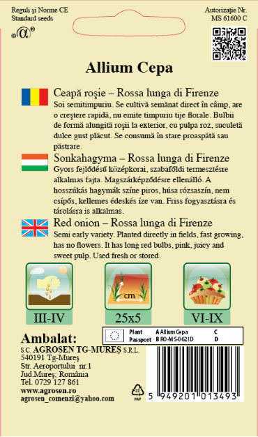 Ceapă roşie - Rossa lunga di Firenze