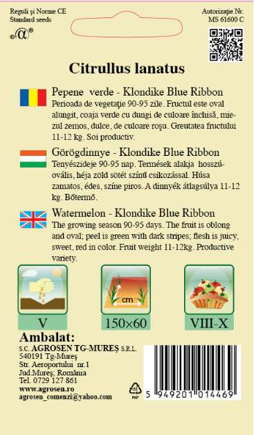 Pepene verde - Klondike Blue Ribbon