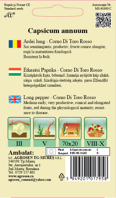 Ardei lung - Corno Di Toro Rosso