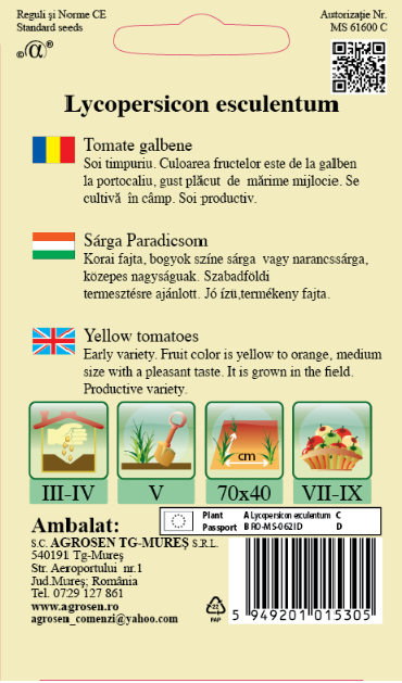 Tomate Galbene - Golden Konight