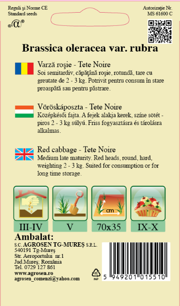 Varză roşie - Tete Noire