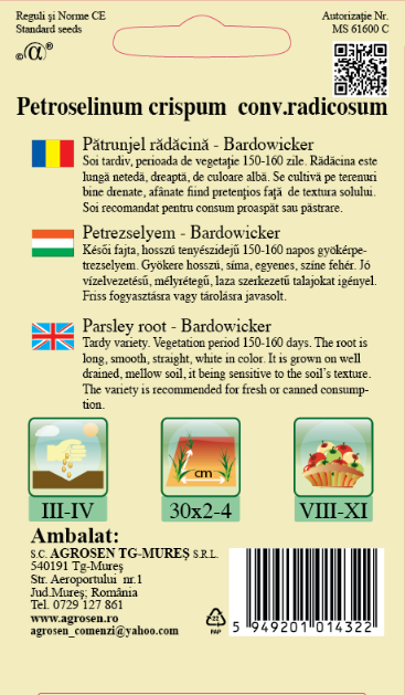 Pătrunjel rădăcină - Bardowicker