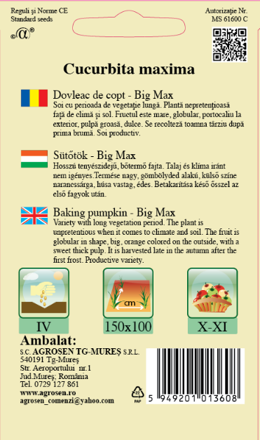 Dovleac de copt - Big Max
