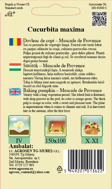 Dovleac de copt - Muscade de Provence