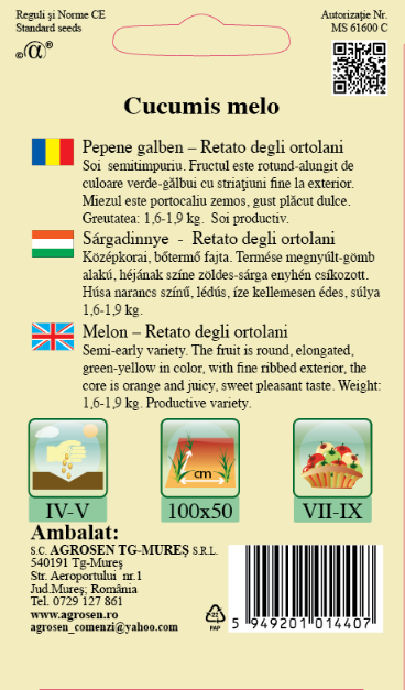 Pepene galben - Retato degli Ortolani