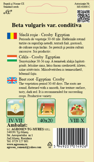 Sfeclă roșie - Crosby Egyptian