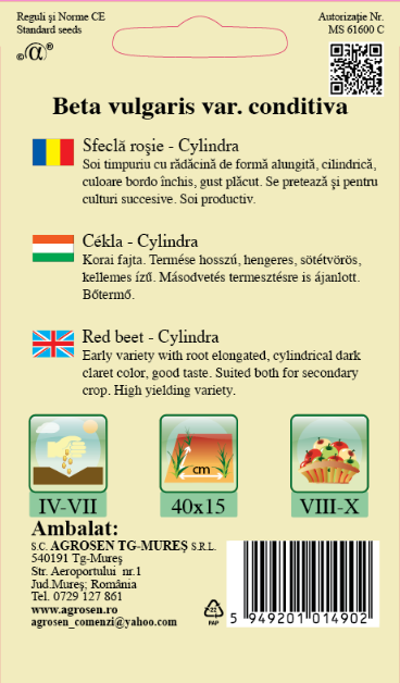 Sfeclă roşie - Cylindra