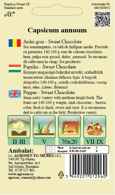 Ardei gras -Sweet Chocolate