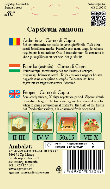 Ardei iute - Corno di Capra