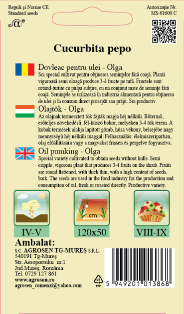 Dovleac pentru ulei-Olga