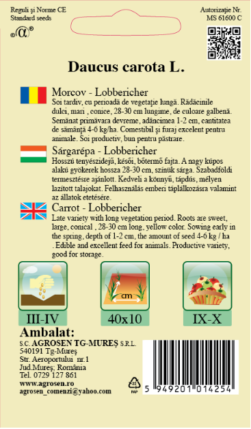 Morcov furajer -Lobbericher