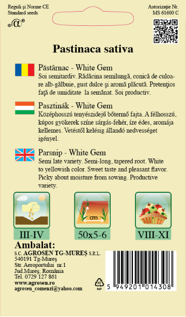 Păstârnac -White Gem