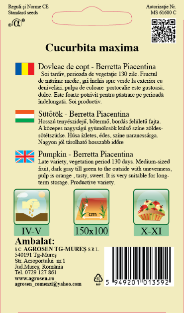 Dovleac de copt-Beretta Piacentina