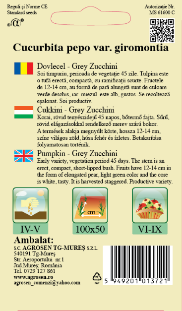 Dovlecel Grey Zucchini