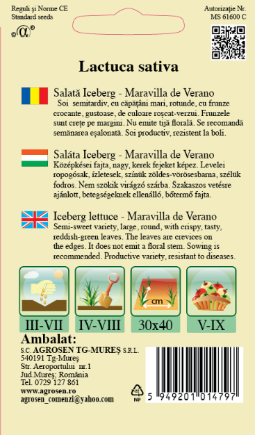 Salată Iceberg-Maravilla di Verano