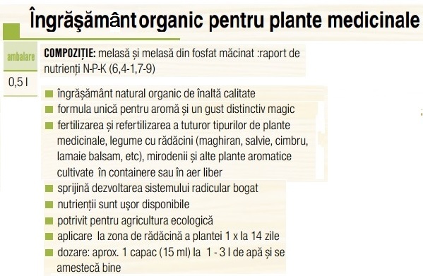 Ing.organic plante medicinale Natura - AGROCS