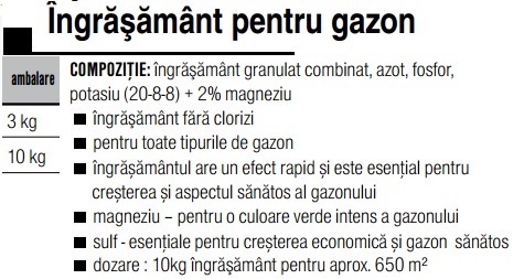 Îng.pentru gazon - AGROCS