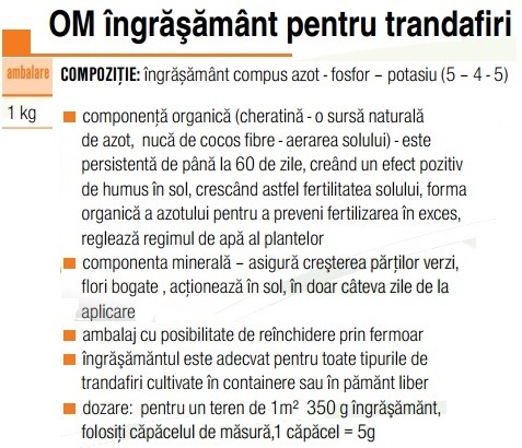 Ing.organo-mineral trandafiri - AGROCS
