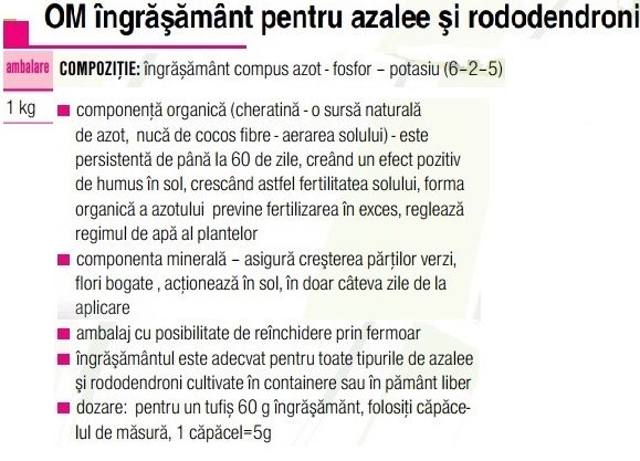 Ing.organo-mineral azalee/rododendroni - AGROCS