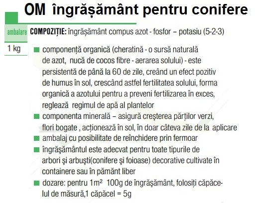 Ing.organo-mineral conifere - AGROCS