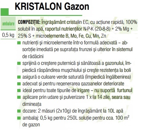 Îng.Kristalon gazon