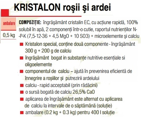 Îng.Kristalon roșii și ardei