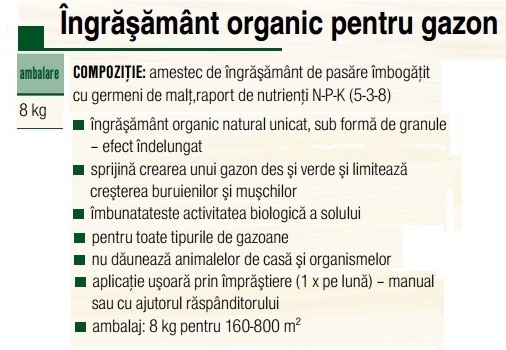 Îng.organic gazon Natura  -AGROCS