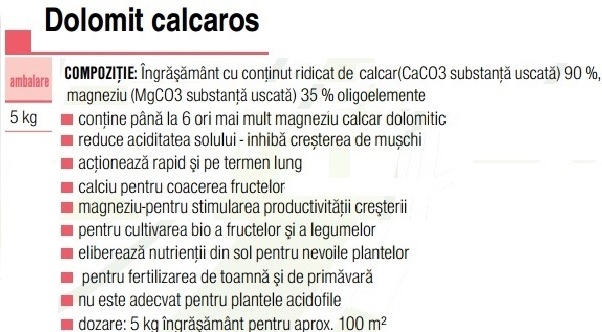 Ing.mineral - Dolomit calcaros - AGROCS