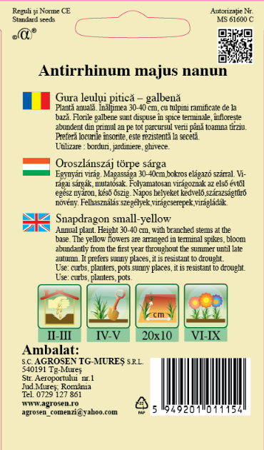 Gura leului pitică galbenă