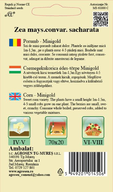 Porumb zaharat - Minigold