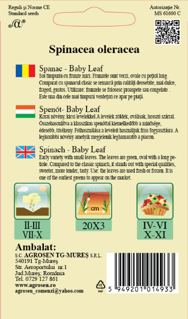 Spanac - Baby Leaf