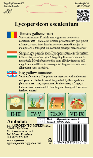 Tomate galbene mari White