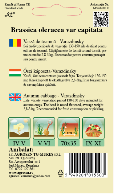 Varză de toamnă - Varazdinsky
