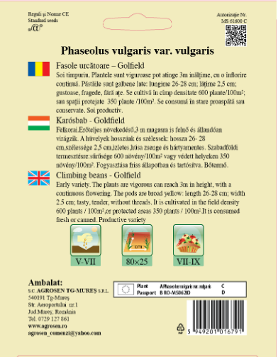 Fasole urcătoare - Goldfield