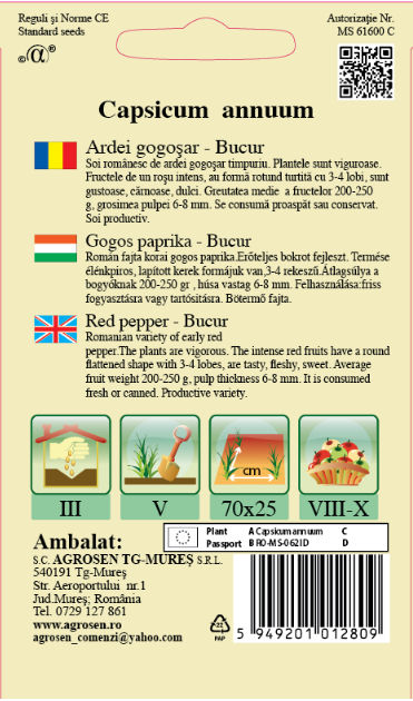 Ardei gogosar - Bucur