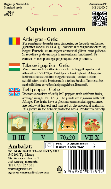 Ardei gras - Getic