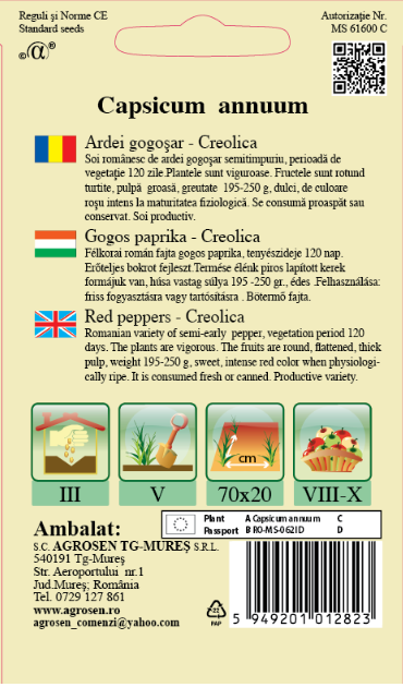 Ardei gogosar - Creolica