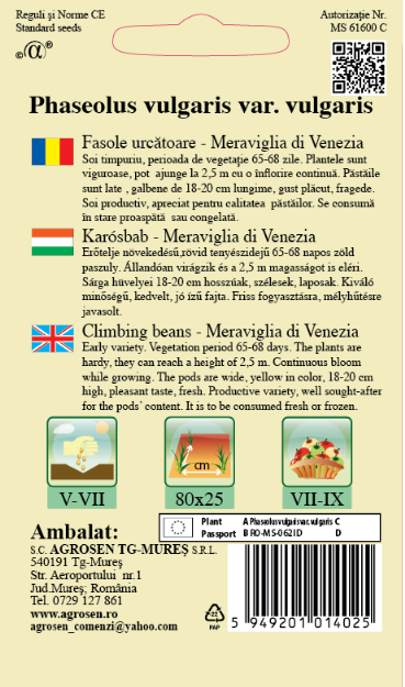 Fasole urcatoare - Meraviglia Di Venezia