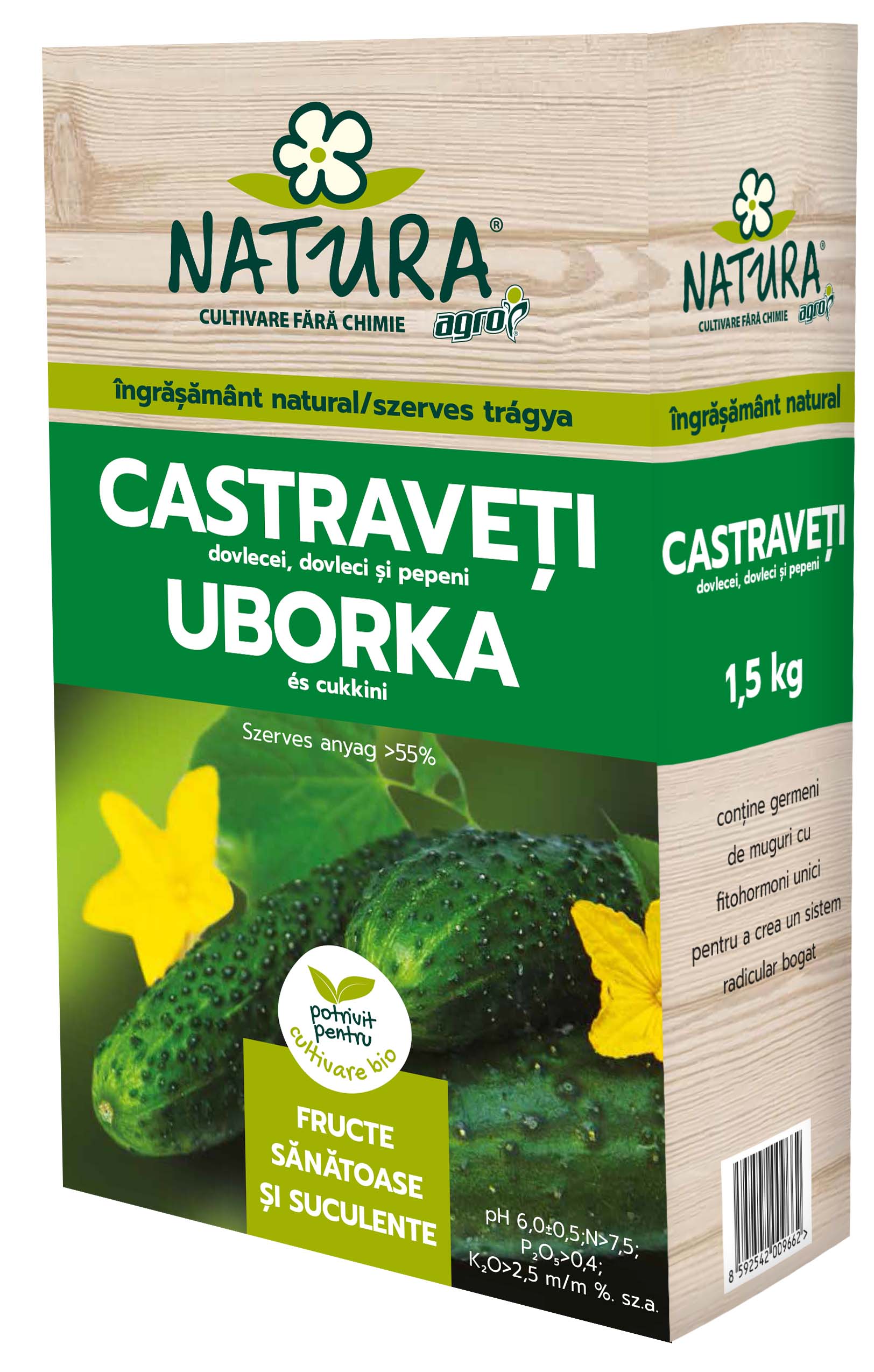 Îng.org.granulat castraveți, dovlecei pepeni Natura - AGROCS