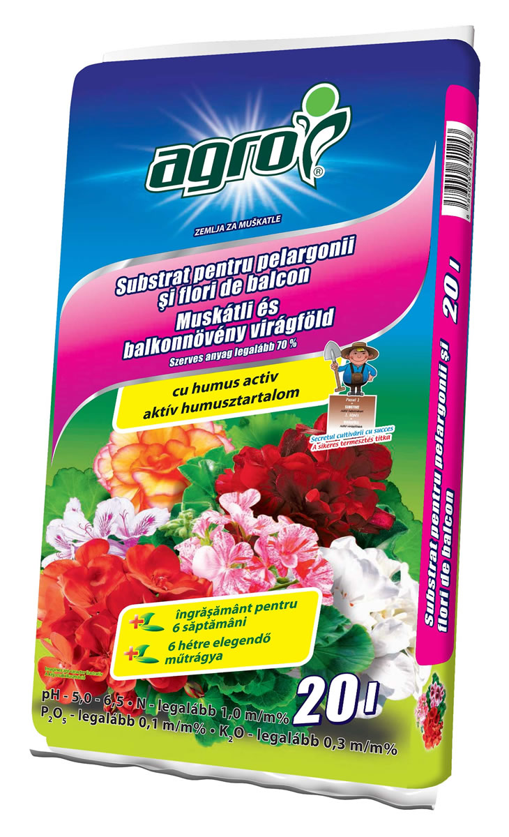 Substrat mușcate flori balcon - AGROCS